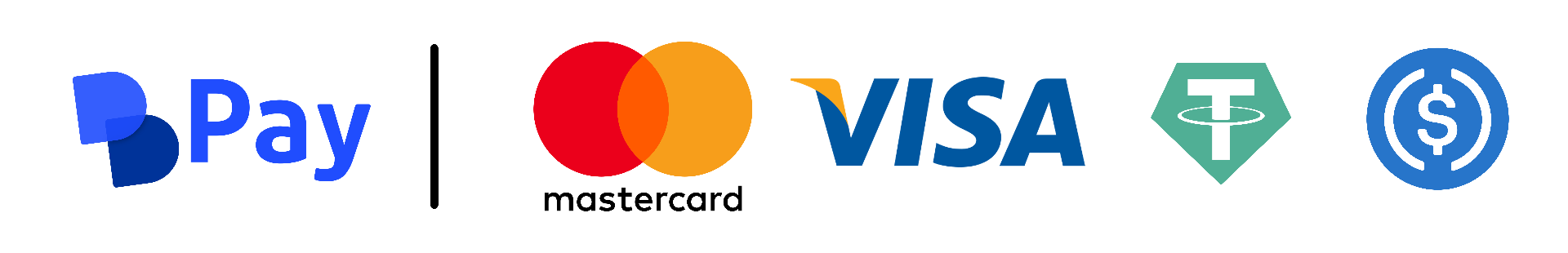 Accepted payments: BoundlessPay, Mastercard, Visa, USDT, USDC